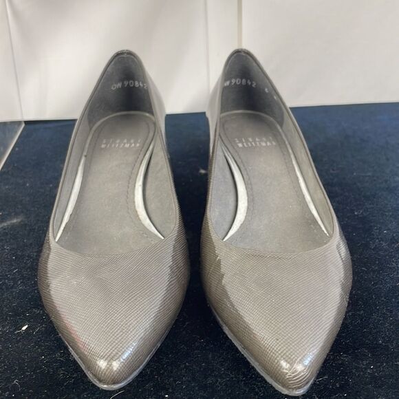 Stuart Weitzman Grey Patent Wedge - Picture 3 of 7